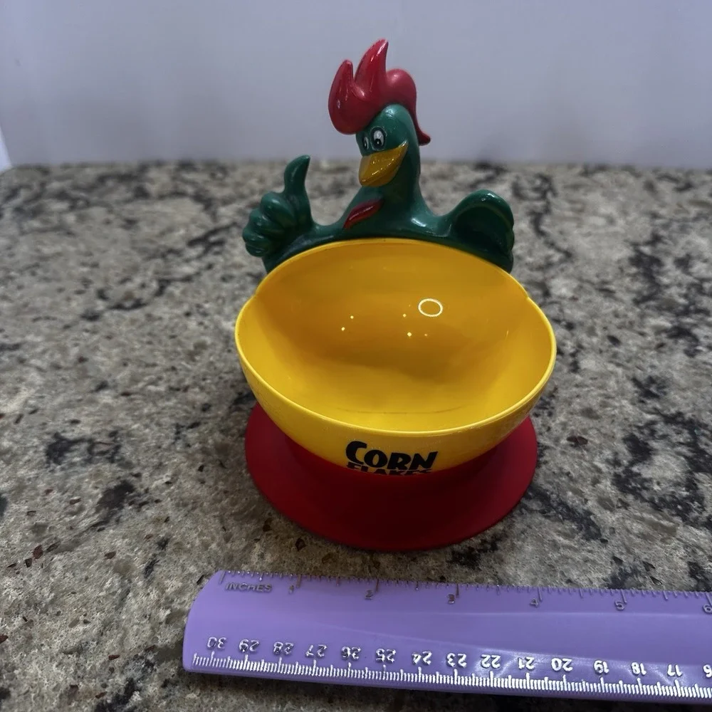 Kelloggs Corn Flakes VTG Advertising Rooster Bowl Cornelius the Aronson NY 2000